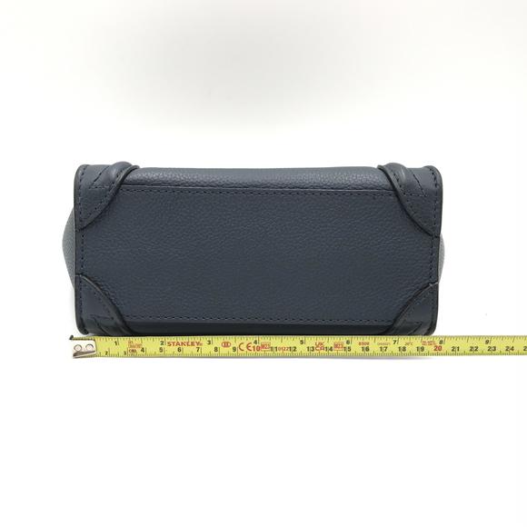 Celine Luggage Nano Leather Shopper Bag Blue - Picture 11 of 11